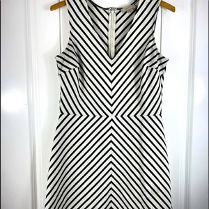 Black & white striped women's Loft brand summer dress NWPT size 2P